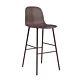 Normann Copenhagen Form Bar Chair barkruk stalen onderstel -Brown-Zithoogte 75 cm