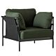 Hay Can 1 seater fauteuil-Groen-zwart-Gepoedercoat Zwart