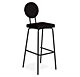 Puik Option Barstool barkruk Zithoogte 65 cm-Zwart-Vierkante zit, ronde rug
