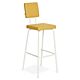 Puik Option Barstool barkruk  Zithoogte 75 cm-Geel-Vierkante zit, vierkante rug