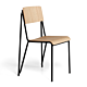 HAY Petit Standard stoel gepoedercoat onderstel-Black - Mat gelakt