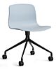 HAY About a Chair AAC14 zwart onderstel stoel- Slate Blue