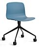 HAY About a Chair AAC14 zwart onderstel stoel- Azure Blue