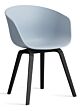 HAY About a Chair AAC22 stoel zwart onderstel- Slate Blue