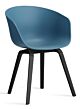 HAY About a Chair AAC22 stoel zwart onderstel-Azure Blue