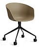 HAY About a Chair AAC24 bureaustoel - Zwart onderstel-Clay