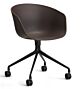 HAY About a Chair AAC24 bureaustoel - Zwart onderstel-Raisin