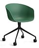 HAY About a Chair AAC24 bureaustoel - Zwart onderstel-Teal Green