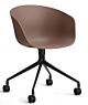 HAY About a Chair AAC24 bureaustoel - Zwart onderstel-Soft Brick