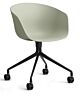 HAY About a Chair AAC24 bureaustoel - Zwart onderstel-Pastel green