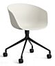 HAY About a Chair AAC24 bureaustoel - Zwart onderstel-Melange Cream