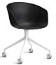 HAY About a Chair AAC24 bureaustoel - Wit onderstel-Black