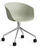 HAY About a Chair AAC24 bureaustoel - Chrome onderstel-Pastel green