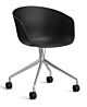 HAY About a Chair AAC24 bureaustoel - Chrome onderstel-Black