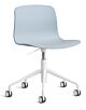 HAY About a Chair AAC50 gasveer bureaustoel - wit onderstel-Slate Blue