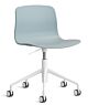 HAY About a Chair AAC50 gasveer bureaustoel - wit onderstel-Dusty blue