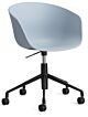 HAY About a Chair AAC52 gasveer bureaustoel - Zwart onderstel-Slate Blue