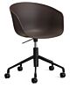 HAY About a Chair AAC52 gasveer bureaustoel - Zwart onderstel-Raisin