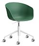 HAY About a Chair AAC52 gasveer bureaustoel - Wit onderstel-Teal Green