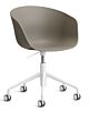 HAY About a Chair AAC52 gasveer bureaustoel - Wit onderstel-Khaki
