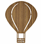 Ferm Living Air Balloon wandlamp-Gerookt eiken