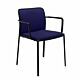 Kartell Audrey Soft zwart stoel-Blauw-Met armleuning