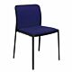 Kartell Audrey Soft zwart stoel-Blauw-Zonder armleuning