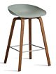 HAY About a Stool AAS32 barkruk Walnoot onderstel-Zithoogte 65 cm-Fall Green