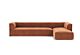 FEST Bolster hoekbank met longchair-Royal - 160 Magnolia-Longchair rechts