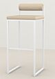 Studio HENK Bolster Bar Stool wit frame-Cube Natural 01-98 cm