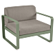 Fermob Bellevie fauteuil met grey taupe zitkussen-Cactus