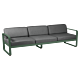 Fermob Bellevie 3-zits loungebank met graphite grey zitkussen-Cedar Green