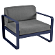 Fermob Bellevie fauteuil met graphite grey zitkussen-Deep Blue
