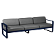 Fermob Bellevie 3-zits loungebank met graphite grey zitkussen-Deep Blue