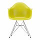 Vitra Eames DAR stoel met verchroomd onderstel-Mosterd geel