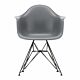 Vitra Eames DAR stoel zwart gepoedercoat onderstel-Graniet grijs