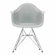 Vitra Eames DAR stoel met verchroomd onderstel-Helder grijs