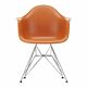Vitra Eames DAR stoel met verchroomd onderstel-Red Orange