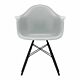 Vitra Eames DAW stoel met zwart esdoorn onderstel-Helder grijs