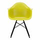 Vitra Eames DAW stoel met zwart esdoorn onderstel-Mosterd geel