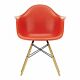 Vitra Eames DAW stoel met esdoorn goud onderstel-Poppy red