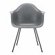 Vitra Eames DAX stoel met zwart onderstel-Graniet grijs