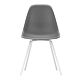 Vitra Eames DSX stoel met wit onderstel-Graniet grijs