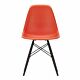 Vitra Eames DSW stoel met zwart esdoorn onderstel-Poppy red