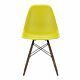 Vitra Eames DSW stoel met donker esdoorn onderstel-Mosterd geel