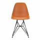 Vitra Eames DSR stoel met zwart gepoedercoat onderstel-Rusty oranje