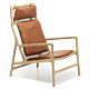 Gazzda Dedo Dakar leather Lounge chair stoel-Whiskey 2732