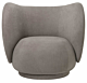 Ferm Living Rico fauteuil geborsteld-Warm grijs