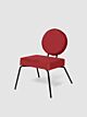 Puik Option Lounge fauteuil-Bordeaux-Vierkante zit, ronde rug