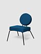 Puik Option Lounge fauteuil-Donker blauw-Vierkante zit, ronde rug